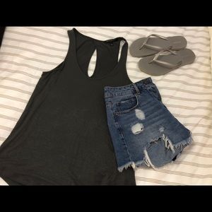 Shimmer grey tank